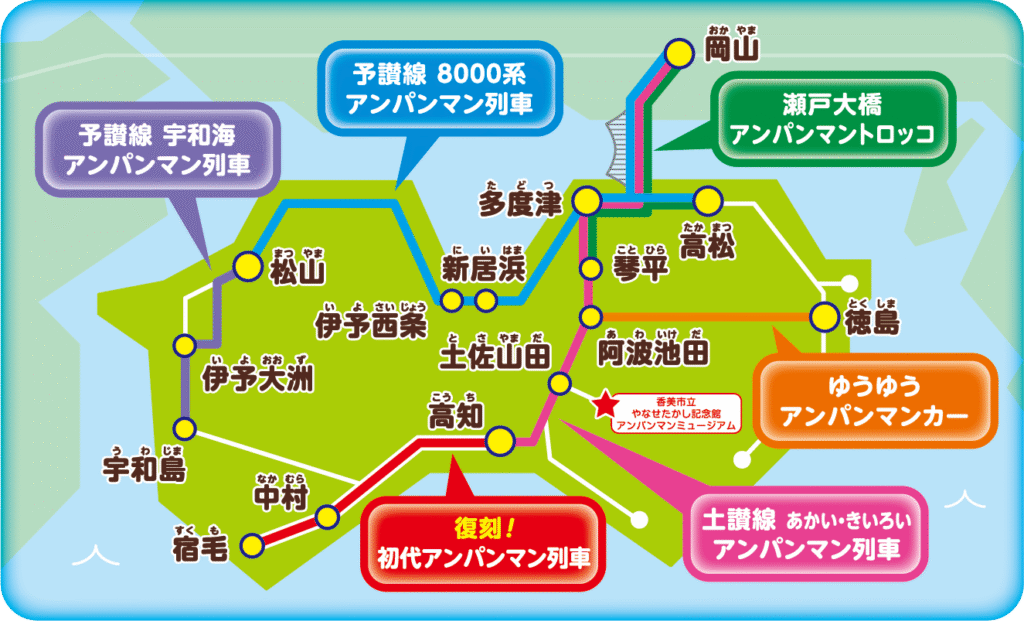 アンパンマン列車に乗るおすすめモデルコースについて
